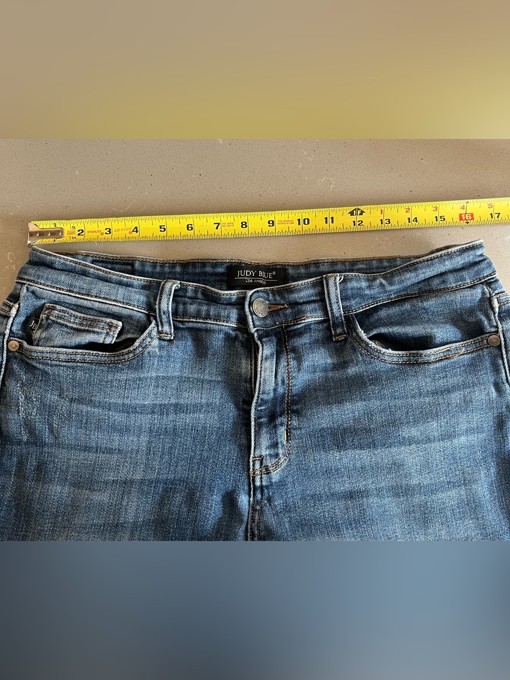 Judy Blue Women’s Slim Fit Straight Leg Denim Jeans Medium Wash Size 13/31 - Picture 6 of 8